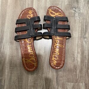 Sam Edelman Black and Brown Slide Sandals